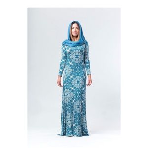 Larisa Dress - Teal Fleur